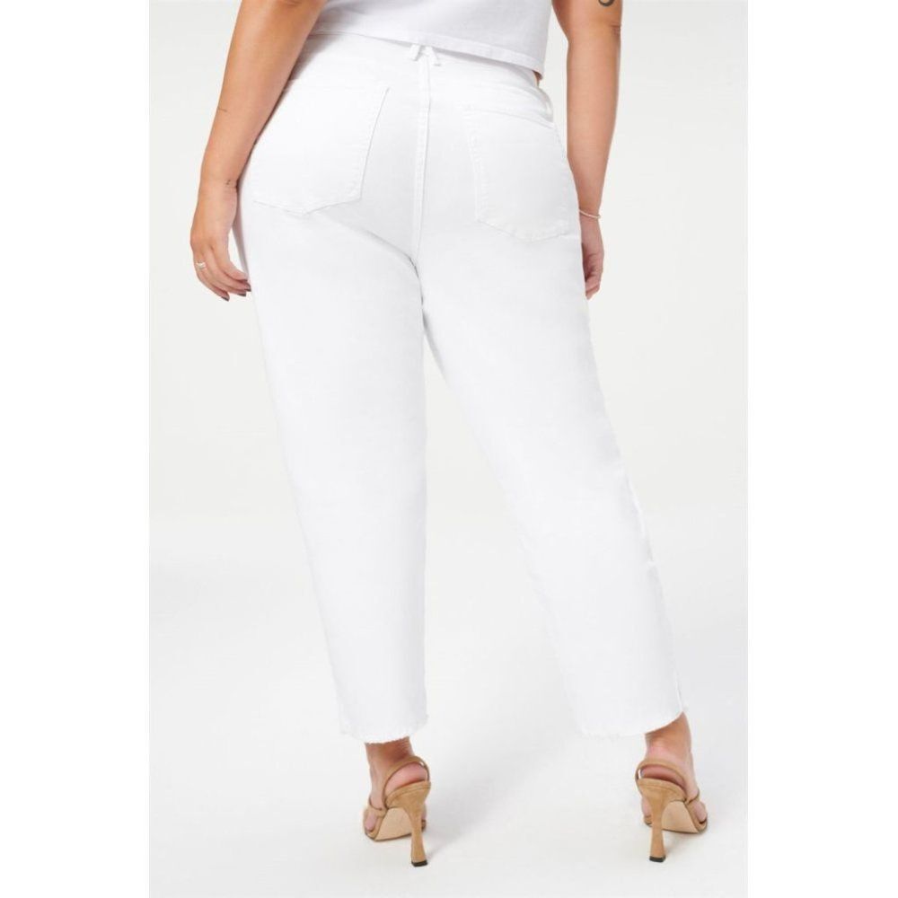 GOOD AMERICAN New Plus Size 18 Good Girlfriend Jeans in White Distressed - Picture 8 of 13